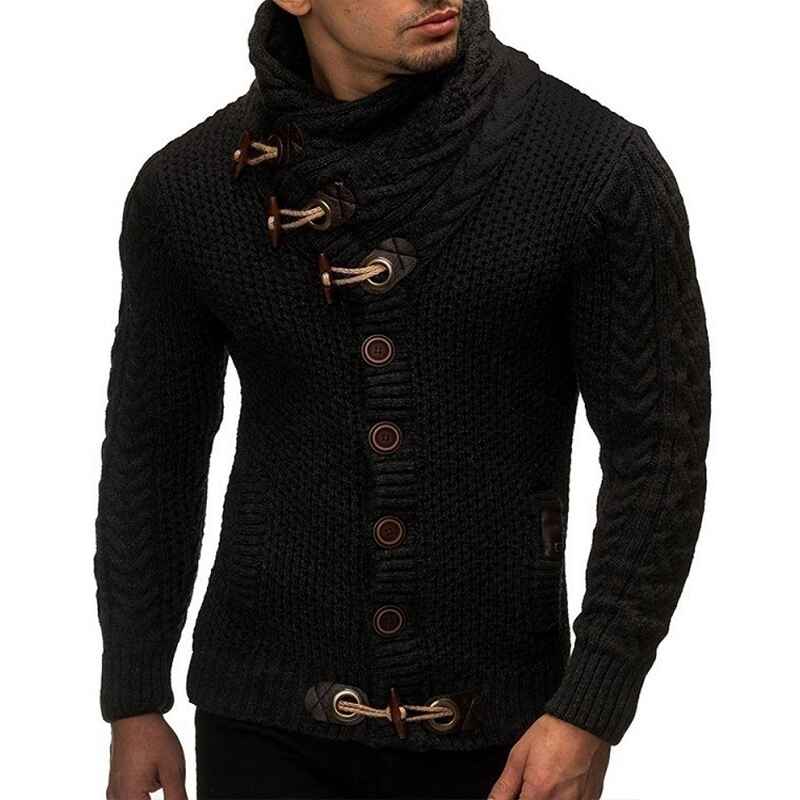 Black-Mens-Knitted-Turtleneck-Jacket-Winter-Cardigan-Sweaters-for-Men-G001