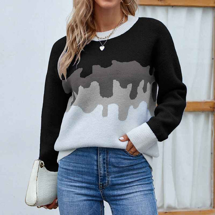 Black-Pullover-Sweaters-for-Women-Classic-Solid-Loose-Oversized-Crewneck-Knitted-Top-Winter-K479