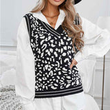 Black-Sweater-Vest-Women-V-Neck-Casual-Oversized-Pullover-Sleeveless-Sweater-Knit-Vest-Tunic-Tops-K157-Front