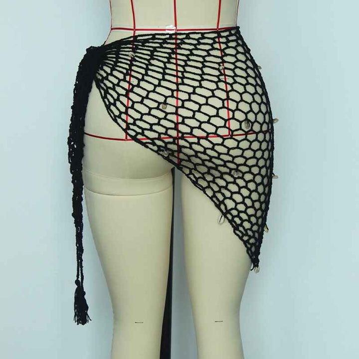 Black-Swimwear-Cover-Up-Sexy-Fashion-Beach-Hand-Crochet-Shawl-Capelet-Cover-Up-Sunscreen-Net-Triangle-Fishnet-Skirt-K558-Back