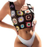    Black-Women-Summer-Beach-Crochet-Top-Bralette-Knit-Bra-Bikini-K562
