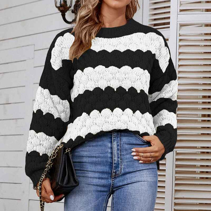 Black-Women-Sweaters-Long-Sleeve-Crew-Neck-Color-Block-Striped-Oversized-Casual-Knitted-Pullover-Tops-K429