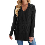 Black-Womens-Cable-Knit-Sweaters-V-Neck-Pullover-Tops-Long-Sleeve-Casual-Sweater-Blouse-Oversize-Knit-Shirts-K151