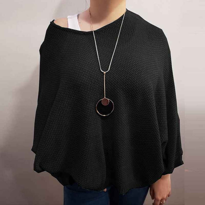 Black-Womens-Crochet-Hollow-Out-Sweater-Oversized-Loose-Sweater-Solid-Color-Knit-Sweater-Off-Shoulder-Sweaters-Pullover-K051