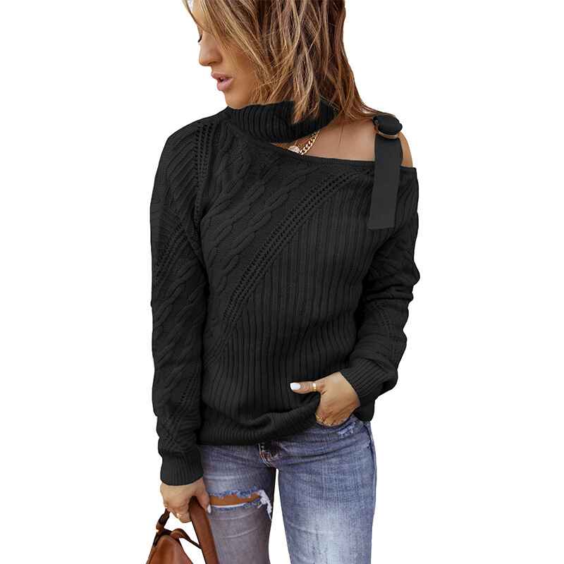 Black-Womens-Long-Sleeve-Cold-Shoulder-Turtleneck-Knit-Sweater-Tops-Pullover-Casual-Loose-Jumper-Sweaters-K195