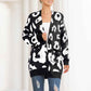 Black-Womens-Open-Front-Leopard-Knit-Cardigan-Sweaters-Pockets-Long-Sleeve-Outwear-K066-Front