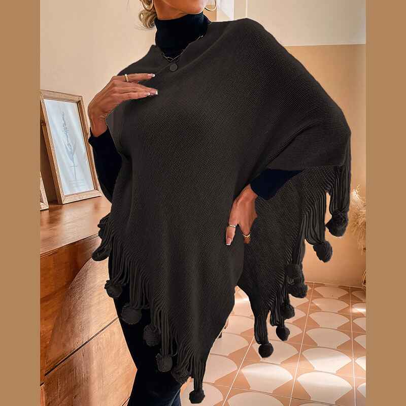 Black-Womens-Thick-Soft-Pashmina-Shawl-Wrap-Scarf-Warm-Solid-Color-Stole-K308