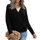Black-Womens-Wrap-Tie-Waist-Cardigan-Sweater-Lightweight-Oversized-Long-Sleeve-Open-Front-Knitted-Coat-K183