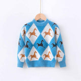 Blue-Boys-Girls-Ugly-Christmas-Sweater-Kids-Pullover-Xmas-Sweatshirts-Jumpers-Tops-V025