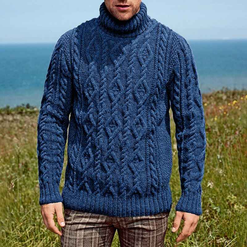 Blue-Mens-Cable-Knit-Turtleneck-Sweater-G050