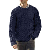 Blue-Mens-Oversized-Knit-Sweater-Solid-Vintage-Pullover-Sweater-Unisex-Woven-Crewneck-Knitted-Tops