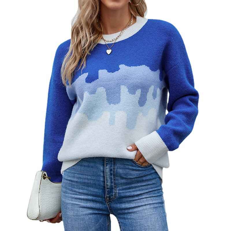 Blue-Pullover-Sweaters-for-Women-Classic-Solid-Loose-Oversized-Crewneck-Knitted-Top-Winter-K479