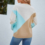 Blue-Women-Sweaters-Oversized-Chunky-Knit-Color-Block-Drop-Shoulder-Batwing-Sleeve-Pullover-Sweater-Tops-K426-Back