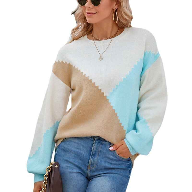 Blue-Women-Sweaters-Oversized-Chunky-Knit-Color-Block-Drop-Shoulder-Batwing-Sleeve-Pullover-Sweater-Tops-K426