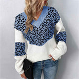 Blue-Womens-Casual-Long-Sleeve-Off-Shoulder-Knitted-Sweater-Leopard-Print-Color-Block-Loose-Pullover-Tops-K250