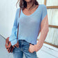     Blue-Womens-Fall-Sweaters-Womens--Autumn-And-Winter-Color-Block-Long-Sleeve-V-Neck-Thermal-Sweater-Casual-Ribbed-Knitted-K220-Front