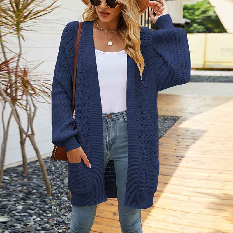 Blue-Womens-Long-Sleeve-Cable-Knit-Sweater-Open-Front-Cardigan-Button-Loose-Outerwear-K407