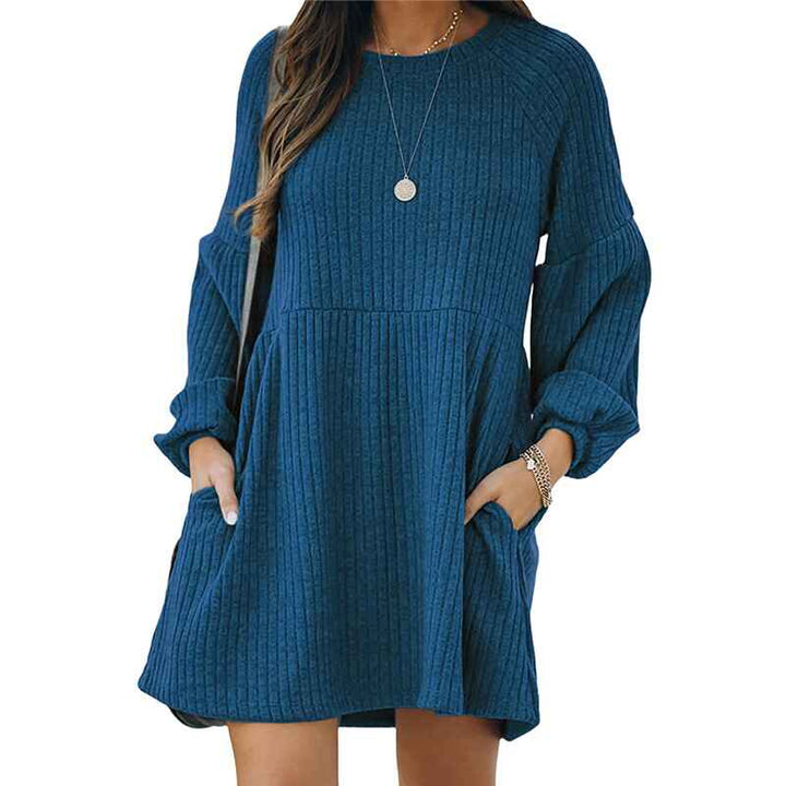 Blue-Womens-Winter-Sweater-Dress-Casual-Long-Sleeve-Crew-Neck-Loose-Shift-Slim-Fit-Soft-Warm-Knit-Elegant-Dress-K213