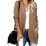 Brown-FallWinterWomens-Open-Front-Long-Sleeve-Loose-Slouchy-Waffle-Chunky-Knit-Cardigan-Sweater-with-Pockets-K026