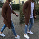 Brown-Mens-Shawl-Collar-Cardigan-Sweaters-Open-Front-Cable-Knit-Long-Trench-Coats-with-Pockets-G034