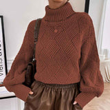 Brown-Womens-Turtleneck-Batwing-Sleeve-Loose-Oversized-Chunky-Knitted-Pullover-Sweater-Jumper-Tops-K404