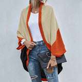 Color-Block-Orange-Womens-Color-Block-Cardigan-Open-Front-Sweaters-Loose-Knit-Casual-Coat-K286