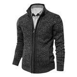 Dark-Black-Mens-Cardigan-Sweaters-Full-Zip-Up-Stand-Collar-Slim-Fit-Casual-Knitted-Sweater-with-2-Front-Pockets-G047