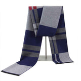 Dark-Blue-Stripes-Womens-Fashion-Scarves-Long-Shawl-Winter-Thick-Warm-Knit-Large-Plaid-Scarf-D019