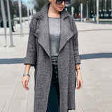 Dark-Gray-Womens-Casual-Long-Sleeve-Draped-Open-Front-Knit-Pockets-Long-Cardigan-Jackets-Sweater-K055