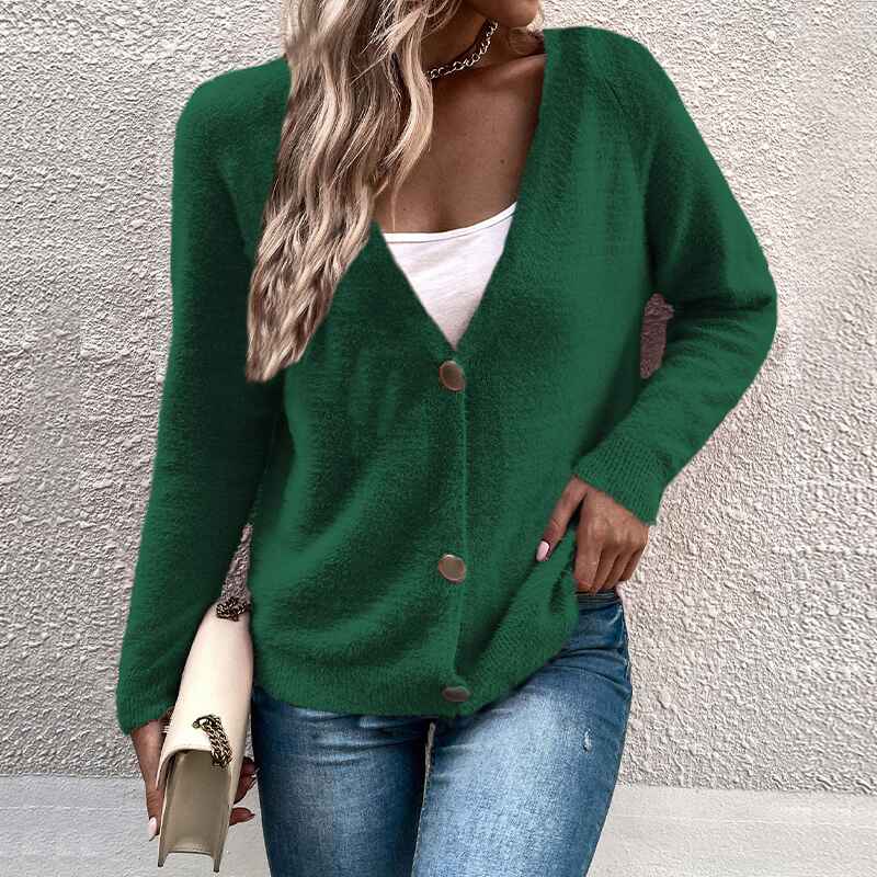 Dark-Green-Womens-Open-Front-Fuzzy-Cardigan-Sweaters-Long-Sleeve-Casual-Slouchy-Fluffy-Loose-Knit-Sweater-K395