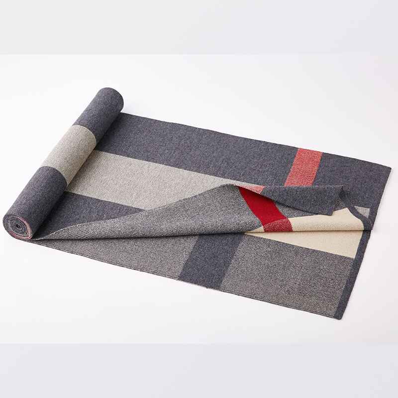 Dark-Grey-Wool-Scarf-Cashmere-Feel-Winter-Checked-Scarves-for-Women-and-men-Large-Soft-Thick-Shawls-D008-Detail
