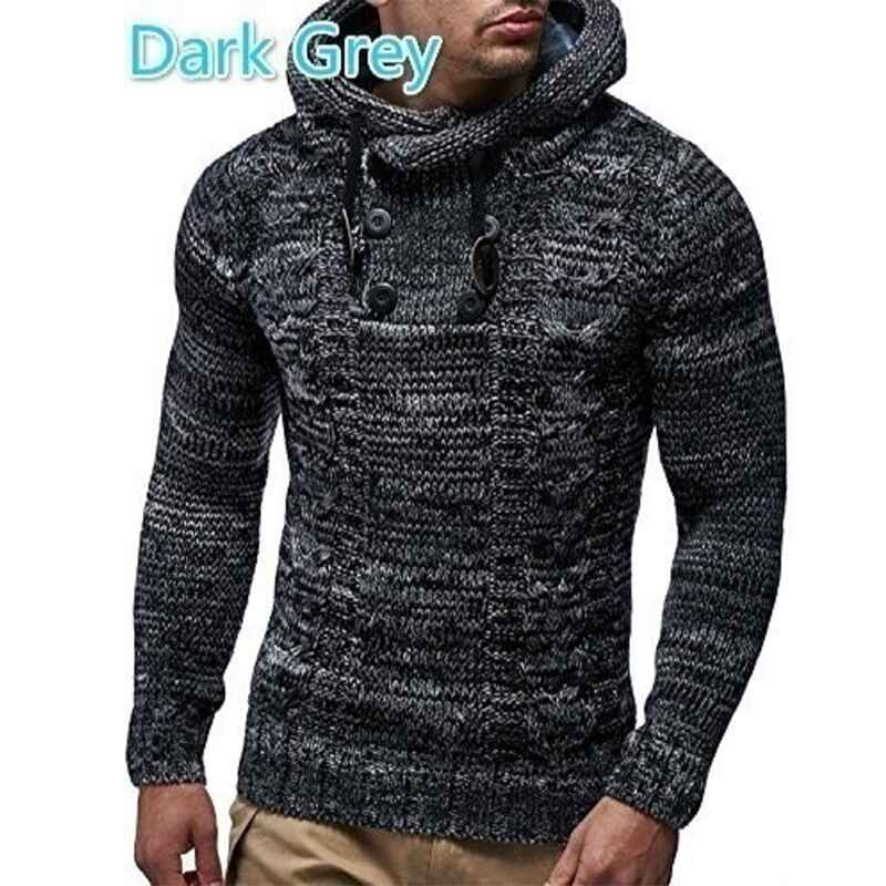 Dark-gray-Mens-Knitted-Sweater-Slim-Pullover-Sweaters-for-Men-with-Hoodie-G003
