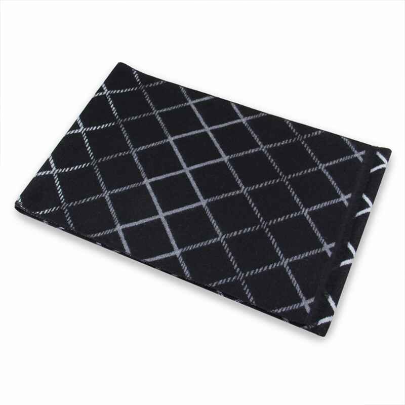    Fashion-Check-Black-Scarves-Lady-Light-Soft-Fashion-Solid-Scarf-Wrap-Shawl-plaid-scarf-D016-Front