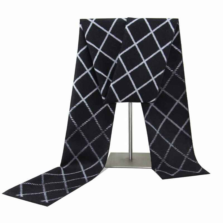     Fashion-Check-Black-Scarves-Lady-Light-Soft-Fashion-Solid-Scarf-Wrap-Shawl-plaid-scarf-D016
