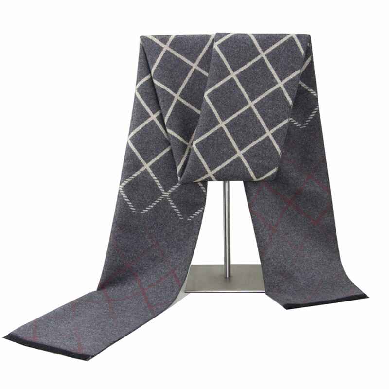    Fashion-Check-Grey-Scarves-Lady-Light-Soft-Fashion-Solid-Scarf-Wrap-Shawl-plaid-scarf-D016