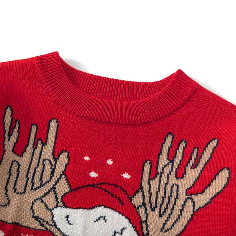 Girls-And-Boys-Long-Sleeve-Knit-Elk-Christmas-Sweater-Tops-V036-Neck