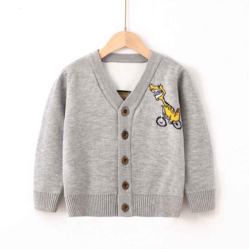     Gray-Cute-Knitted-Sweater-for-Boys-Cartoon-Dinosaur-Crocodile-Long-Sleeve-Knit-Cardigan-V009-Back