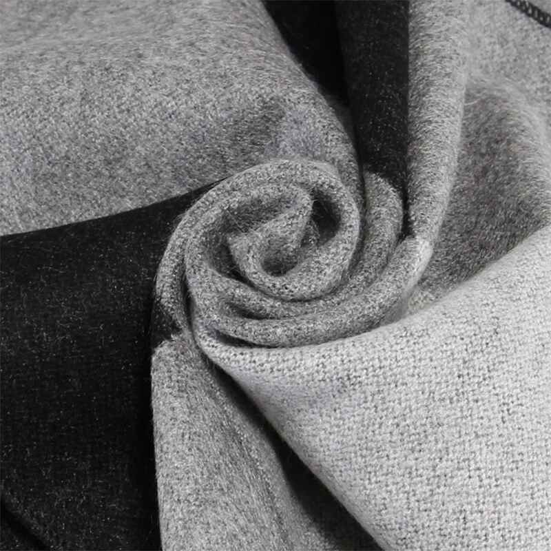 Gray-Grid-Cashmere-Feel-Scarf-for-Winter-Luxurious-Unique-Design-Selection-Scarf-for-Men-Women-D017-Detail-2