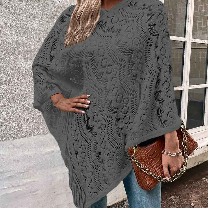    Gray-Knit-Shawl-Wrap-for-Women-Soul-Young-Ladies-Fringe-Knitted-Poncho-Cardigan-Cape-K382