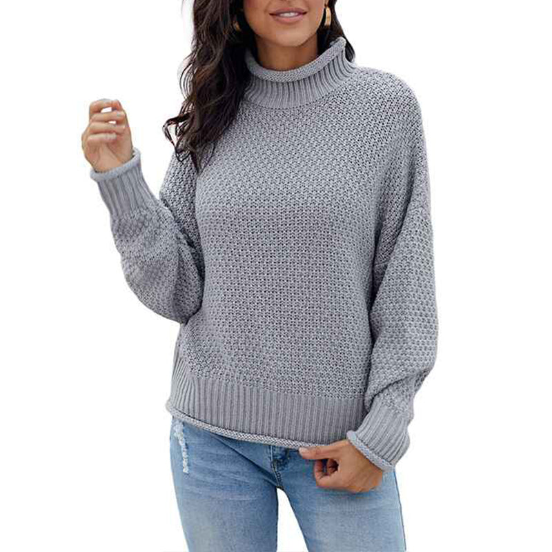 Gray-Ladies-Turtlenecks-Winter-Womens-Oversized-Long-Sleeve-Striped-Sweater-Casual-Turtleneck-Side-Split-Tunic-Pullover-K204