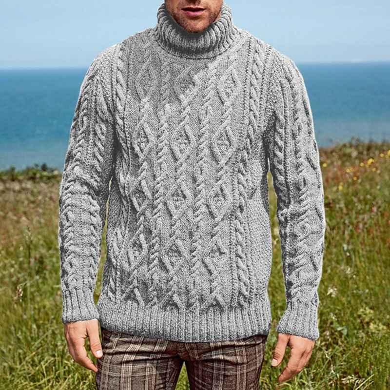 Gray-Mens-Cable-Knit-Turtleneck-Sweater-G050