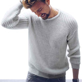     Gray-Mens-Casual-Slim-Fit-Basic-Sweaters-Long-Sleeve-Knitted-Thermal-Crew-Neck-Pullover-G037