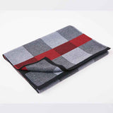    Gray-Mens-Cozy-Tartan-Check-Merino-Wool-Scarf-Long-Warm-Lightweight-Winter-Classic-Scarves-D003-Detail