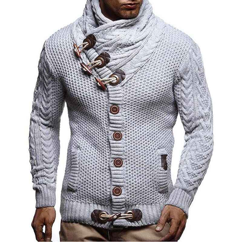 Gray-Mens-Knitted-Turtleneck-Jacket-Winter-Cardigan-Sweaters-for-Men-G001