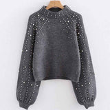 Gray-Womens-Crew-Neck-Sweater-Chunky-Knit-Pearl-Sweater-Color-Block-Oversized-Sweaters-Puff-Sleeve-Tops-K050