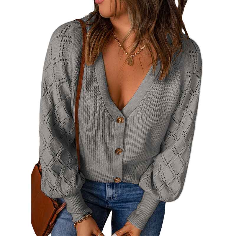 Gray-Womens-Long-Sleeve-Cable-Knit-Button-Cardigan-Sweater-Open-Front-Outwear-Coat-with-Pockets-K097