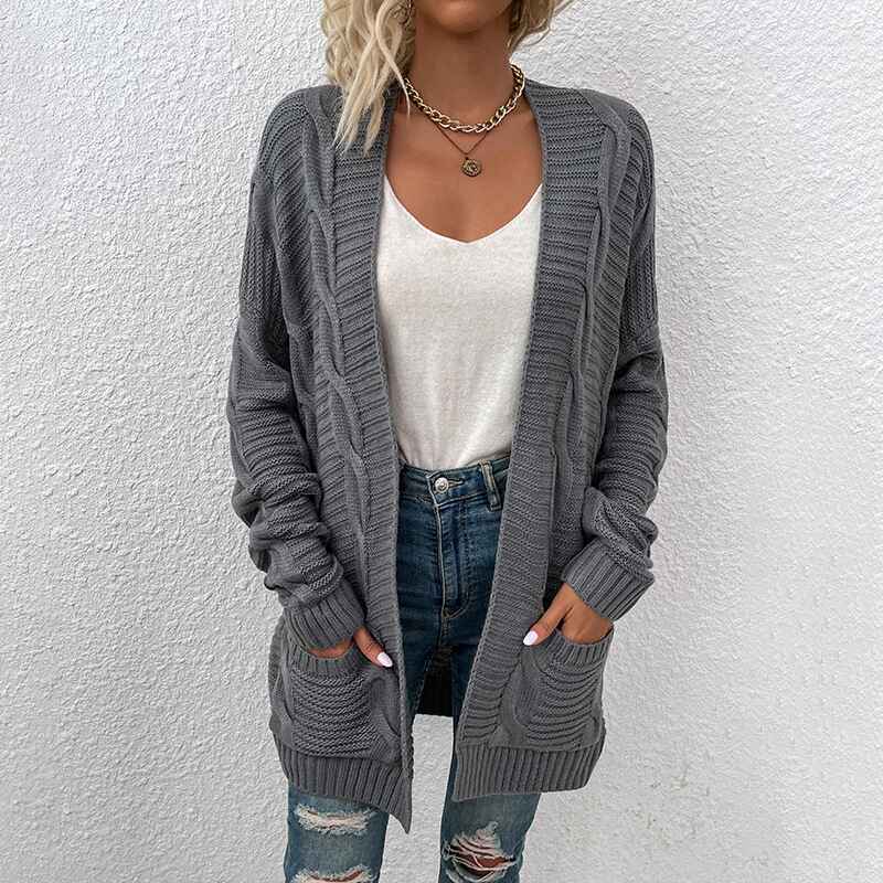 Gray-Womens-Long-Sleeve-Cable-Knit-Cardigan-Sweaters-Open-Front-Fall-Outwear-Coat-K077