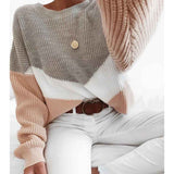 Gray-Womens-Long-Sleeve-Crew-Neck-Pullovers-Stitching-Color-Loose-Knitted-Sweaters-K062