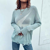 Gray-Womens-Pullover-Jumper-Knitwear-Long-Sleeve-Lightning-Z-Shape-Block-Soft-Knit-Sweater-K222