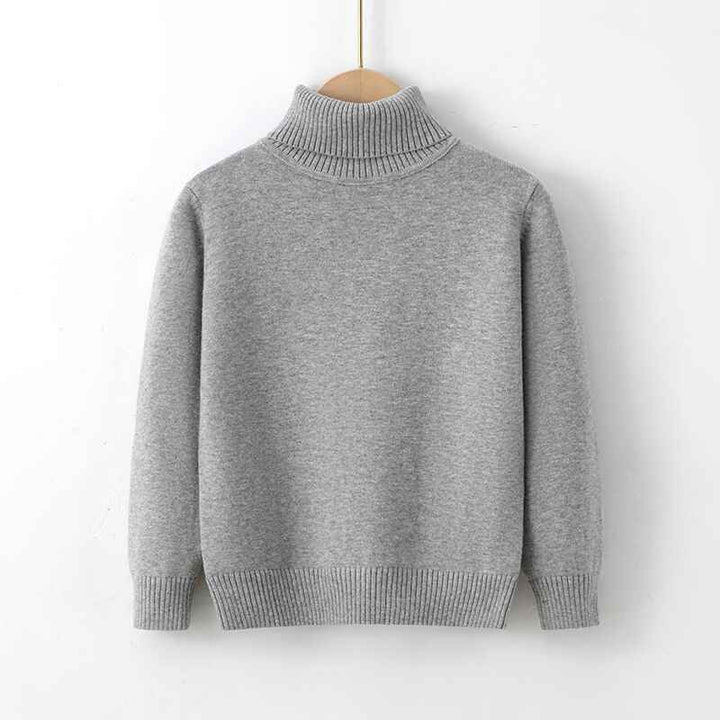    Gray-kids-Girl-Sweater-Turtleneck-Cable-Knit-Pullover-Solid-Sweater-Long-Sleeve-Warm-Top-Fall-Winter-Clothes-V026